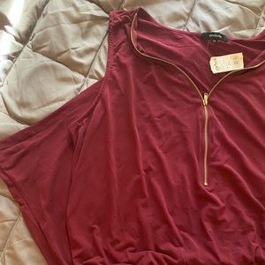 Romper with zipper detail